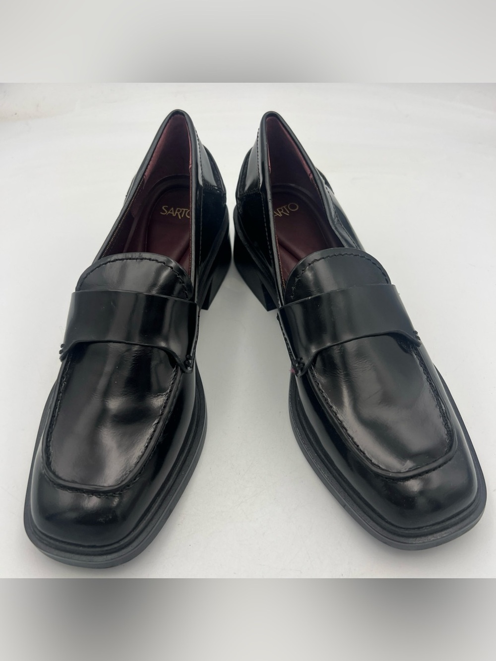Franco Sarto Women's Gabriella Slip On Leather Loafer Black size US 7M EU37 NEW - Picture 9 of 14